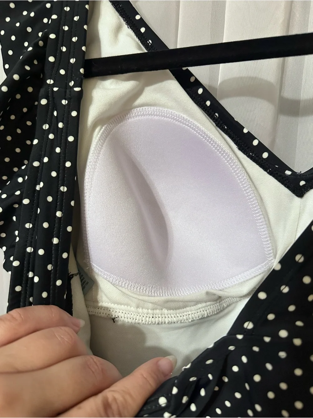 Shade & Shore Black & White Polka Dot One-Piece Swimsuit Size 14